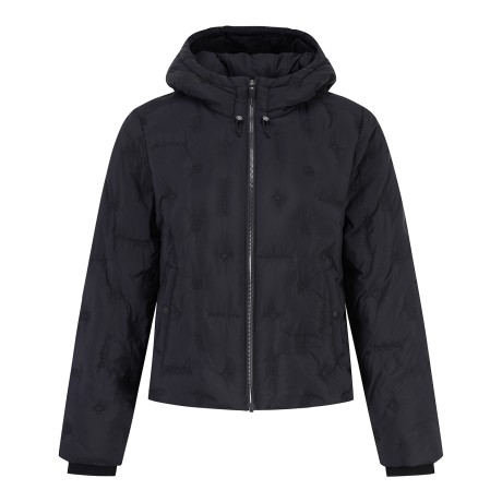 여성 자수 퀼팅 후드 구스 다운 패딩 점퍼