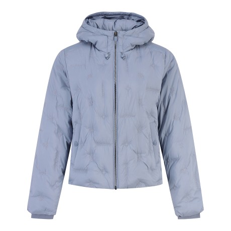 여성 자수 퀼팅 후드 구스 다운 패딩 점퍼