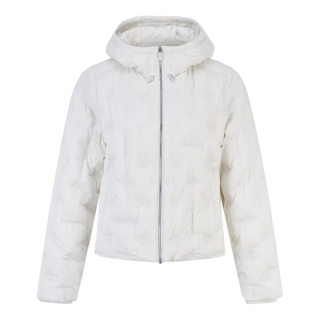 여성 자수 퀼팅 후드 구스 다운 패딩 점퍼