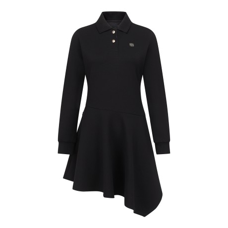 여성 별 심볼 플레어 카라 원피스