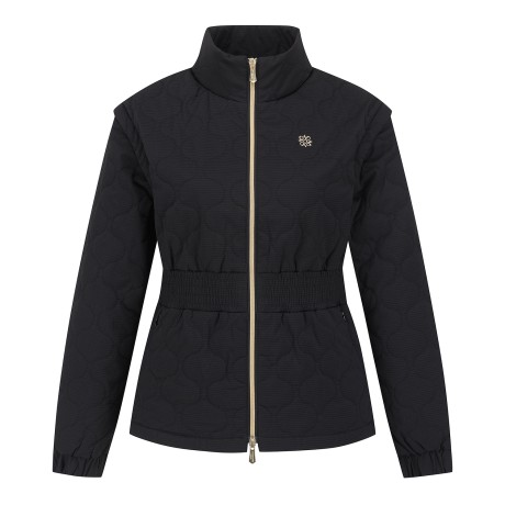 여성 디테처블 슬리브 웨이브 스트레치 패딩 점퍼