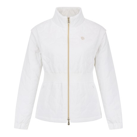 여성 디테처블 슬리브 웨이브 스트레치 패딩 점퍼