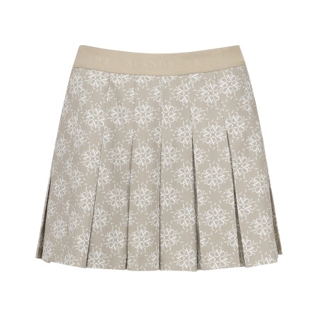 여성 별 심볼 패턴 볼파우치 플리츠 큐롯 스커트