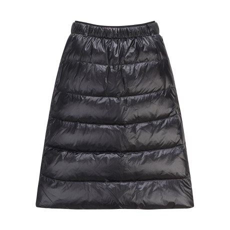 여성 별 심볼 밴딩 구스다운 미디 스커트