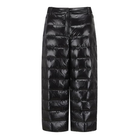 여성 구스 다운 기모 8부 밴딩 팬츠