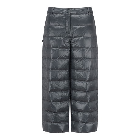 여성 구스 다운 기모 8부 밴딩 팬츠