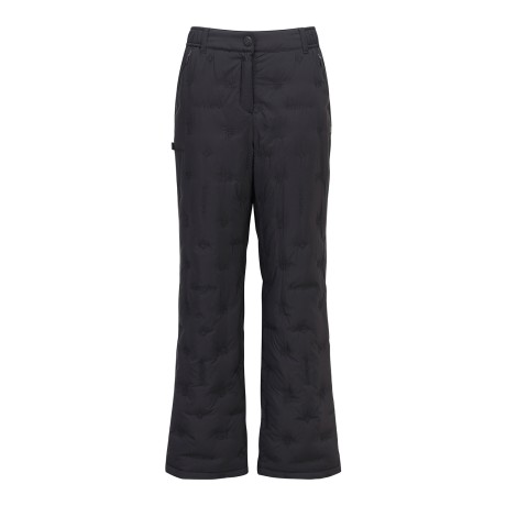 여성 로고 자수 퀼팅 구스 다운 부츠컷 패딩 팬츠