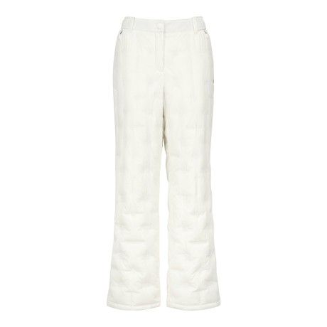 여성 로고 자수 퀼팅 구스 다운 부츠컷 패딩 팬츠