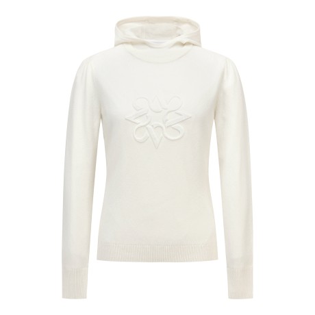 여성 터프팅 별 심볼 미니 후드 방풍 니트