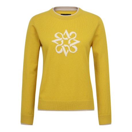 여성 부클 별 심볼 레이어드 긴팔 니트