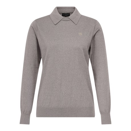 여성 탈착 카라 울 블렌드 니트