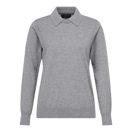 여성 탈착 카라 울 블렌드 니트