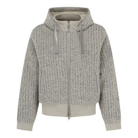 여성 별 심볼 패치 부클 방풍 후드 집업