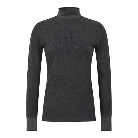 여성 부클 별 심볼 플리스 하이넥 베이스레이어