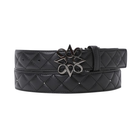 여성 별 심볼 퀼팅 레더 벨트