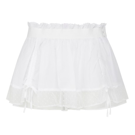 여성 도트 레이스 레이어드용 스커트