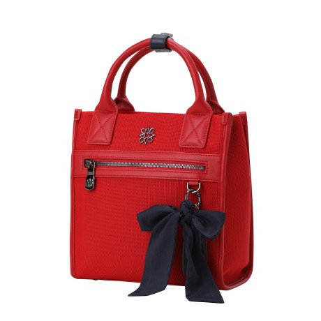 여성 태슬 리본 스퀘어 투웨이 토트백