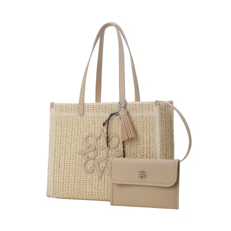 여성 별 심볼 천연초 토트백 & 스퀘어 파우치