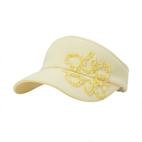 여성 별 로고 프릴 자수 썬바이저