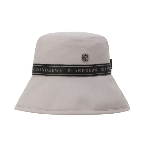 여성 별 심볼 로고 테잎 프린트 리본 버킷햇