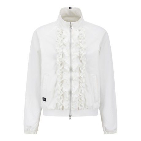 여성 러플 포인트 스포티 집업 점퍼