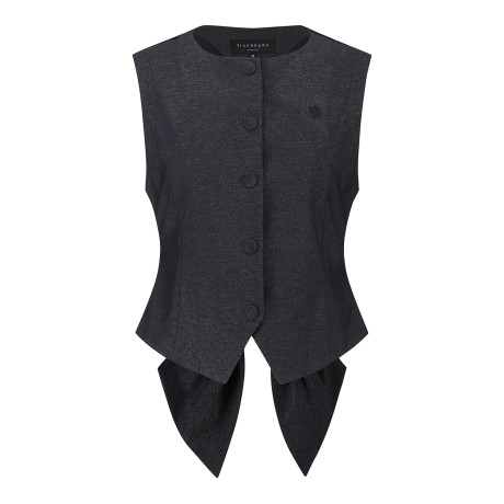 여성 컷아웃 백 리본 베스트