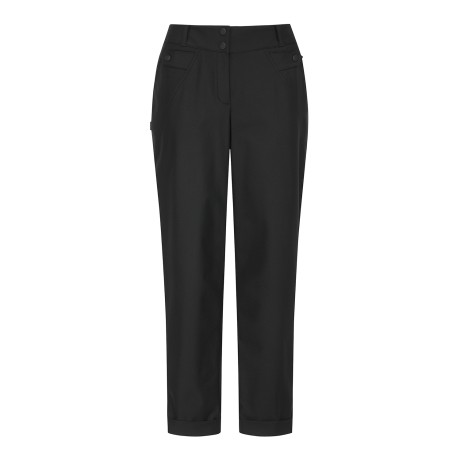 여성 비죠 장식 인밴딩 스트레치 롤업 팬츠