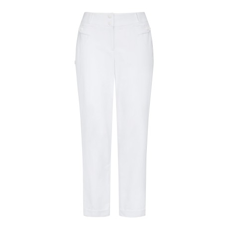 여성 비죠 장식 인밴딩 스트레치 롤업 팬츠