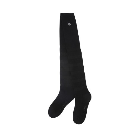 여성 스트라이프 튤 라인 니하이삭스