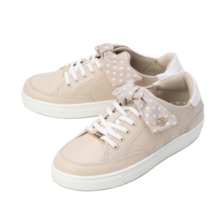 여성 심볼 패턴 체크 리본 스파이크리스 골프화