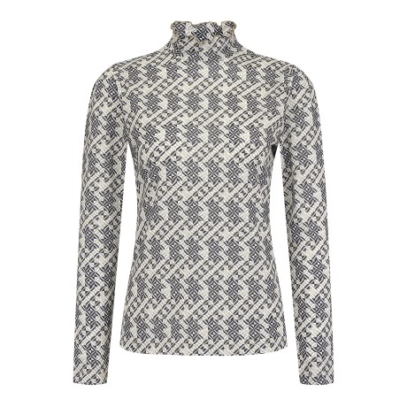 여성 별 심볼 백 리본 체크 패턴 베이스레이어