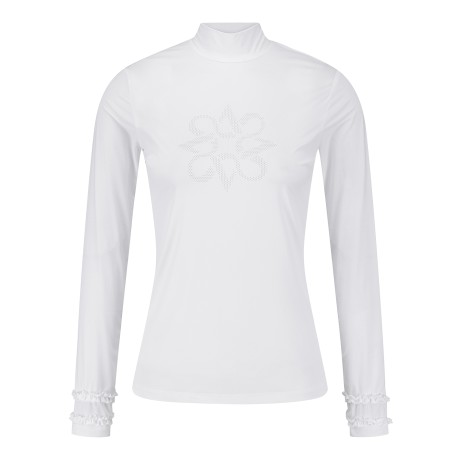 여성 프릴 소매 냉감 베이스레이어