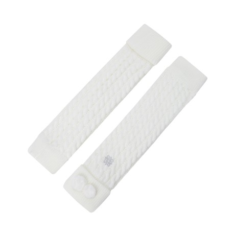 공용 별 심볼 폼폼 케이블 니트 레그 워머