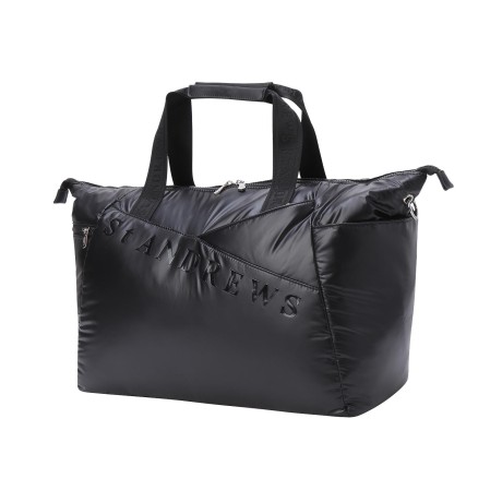 공용 사선 로고 패딩 보스턴백