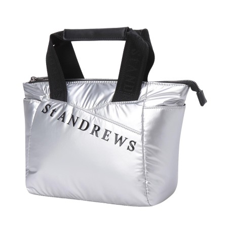 공용 사선 로고 패딩 미니 토트백