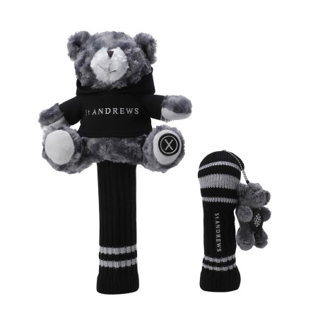 공용 후드 테디베어 헤드 커버 SET