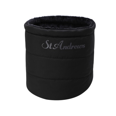 공용 로고 프린팅 퍼 믹스 패딩 넥워머