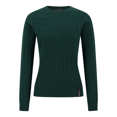 공용 캐시미어 홀가먼트 로고 케이블 니트