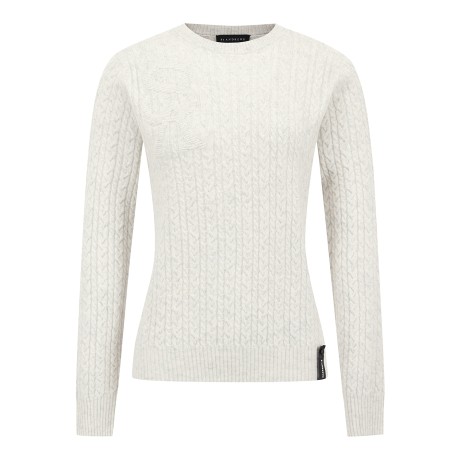 공용 캐시미어 홀가먼트 로고 케이블 니트