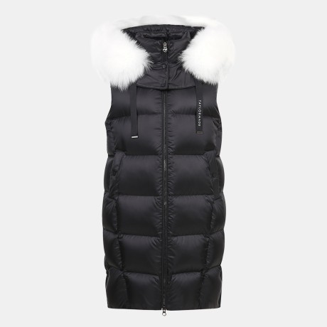 여성 퍼후드 롱기장 구스 다운 베스트 TWDVM8211-199