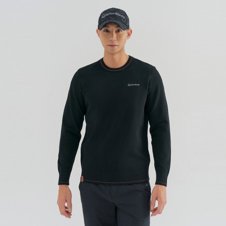 남성 로고 테잎 라운드 니트 TMSRN1122-199