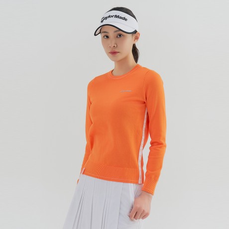 여성 로고 테잎 라운드 니트 TWSRN5121-301