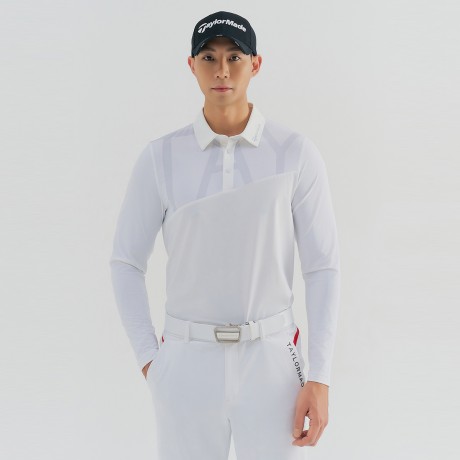 남성 레터링 냉감 소매 카라 티셔츠 TMTYN1241-100