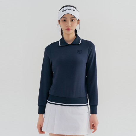 여성 데님 배색 카라 맨투맨 티셔츠 TWTPN5242-915