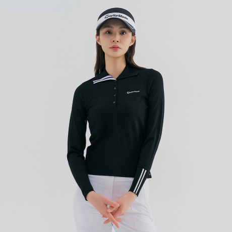 여성 반버튼 카라 니트 TWSHN5122-199