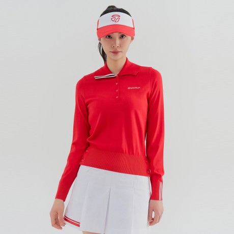 여성 반버튼 카라 니트 TWSHN5122-500