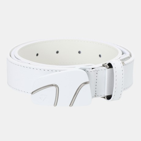 여성 T로고 소가죽 훅버클 벨트 TWABNS606-100