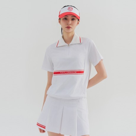 여성 하이넥 아노락 반팔 점퍼 TWJUN5103-100