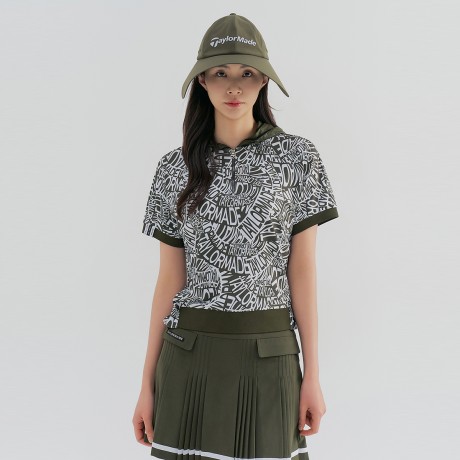 여성 시즌 패턴 후드 반팔 티셔츠 TWTRN6144-816