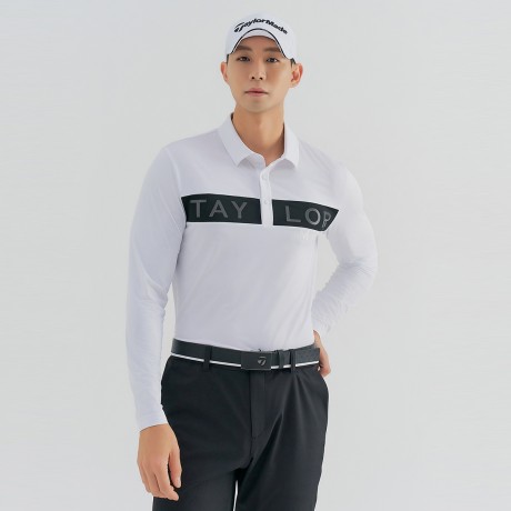 남성 레터링 냉감 소매 카라 티셔츠 TMTYN2242-100